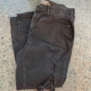 Torrid Sky High Skinny Premium Stretch Black Distressed Denim Jeans
